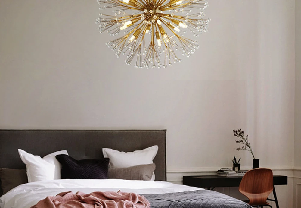 globe chandelier with crystals